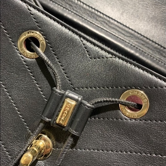 ‼️SOLD‼️ 18B Black Calfskin Backpack Gold Hardware - Picture 9 of 16